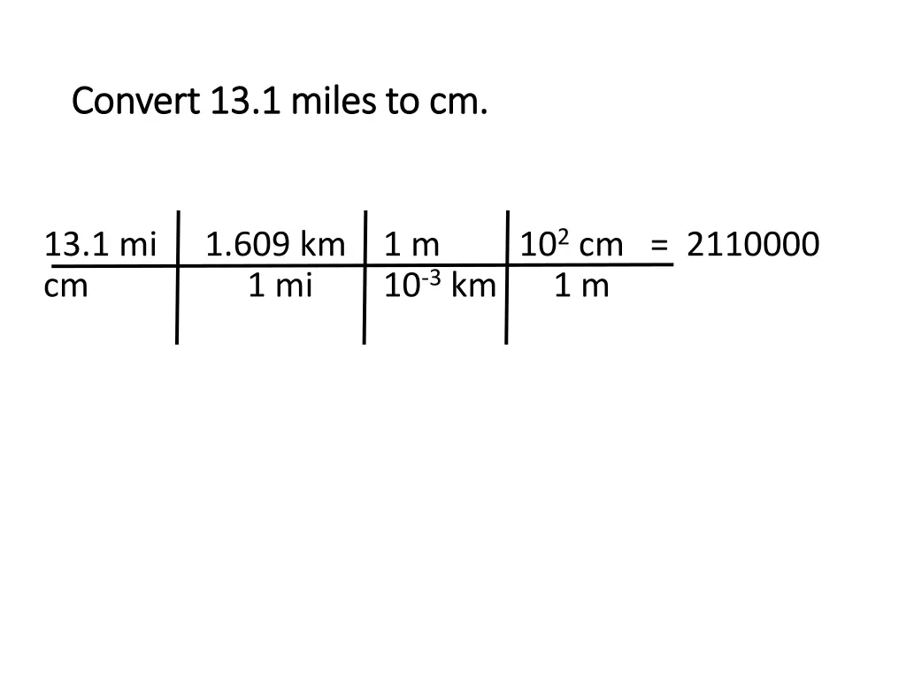 convert 13 1 miles to cm convert 13 1 miles to cm