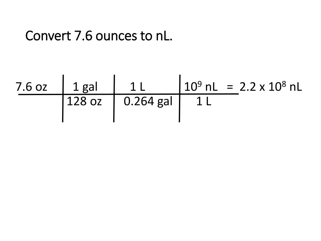 convert 7 6 ounces to convert 7 6 ounces to nl
