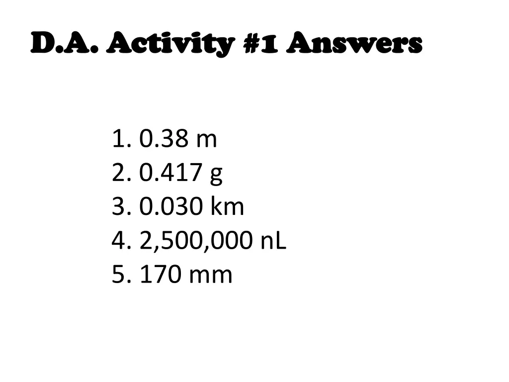 d a activity 1 answers d a activity 1 answers