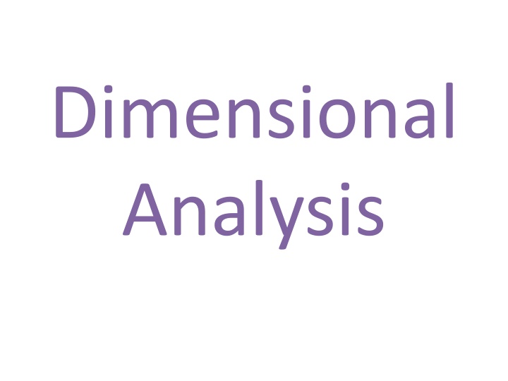 dimensional analysis