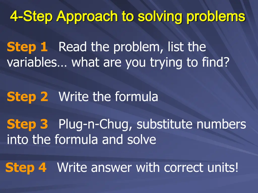 4 4 step approach to solving problems step