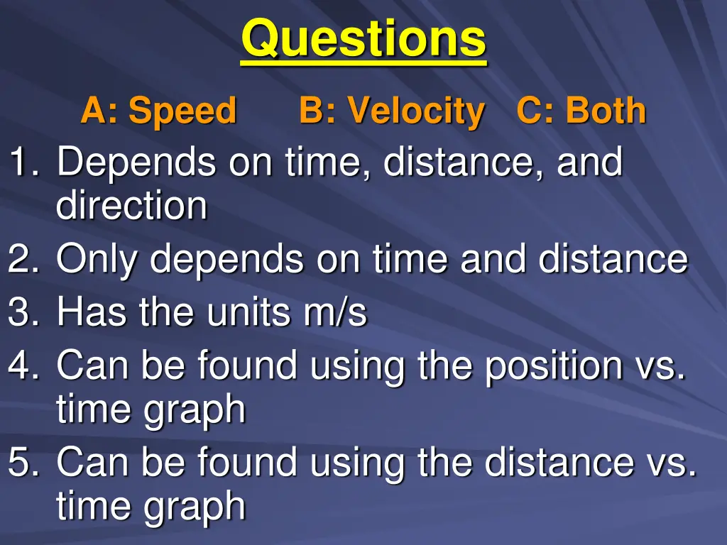 questions