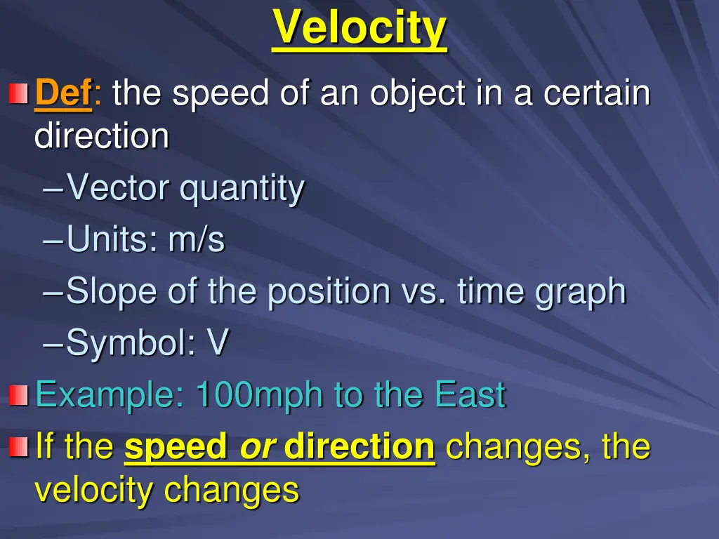 velocity