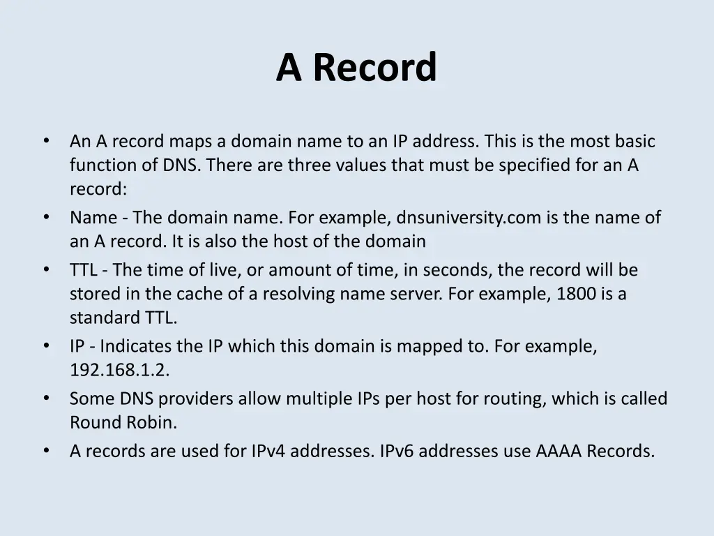 a record
