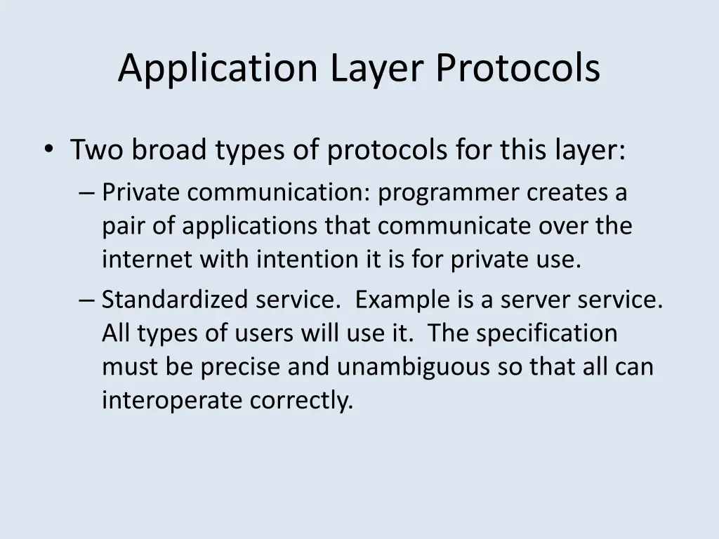 application layer protocols