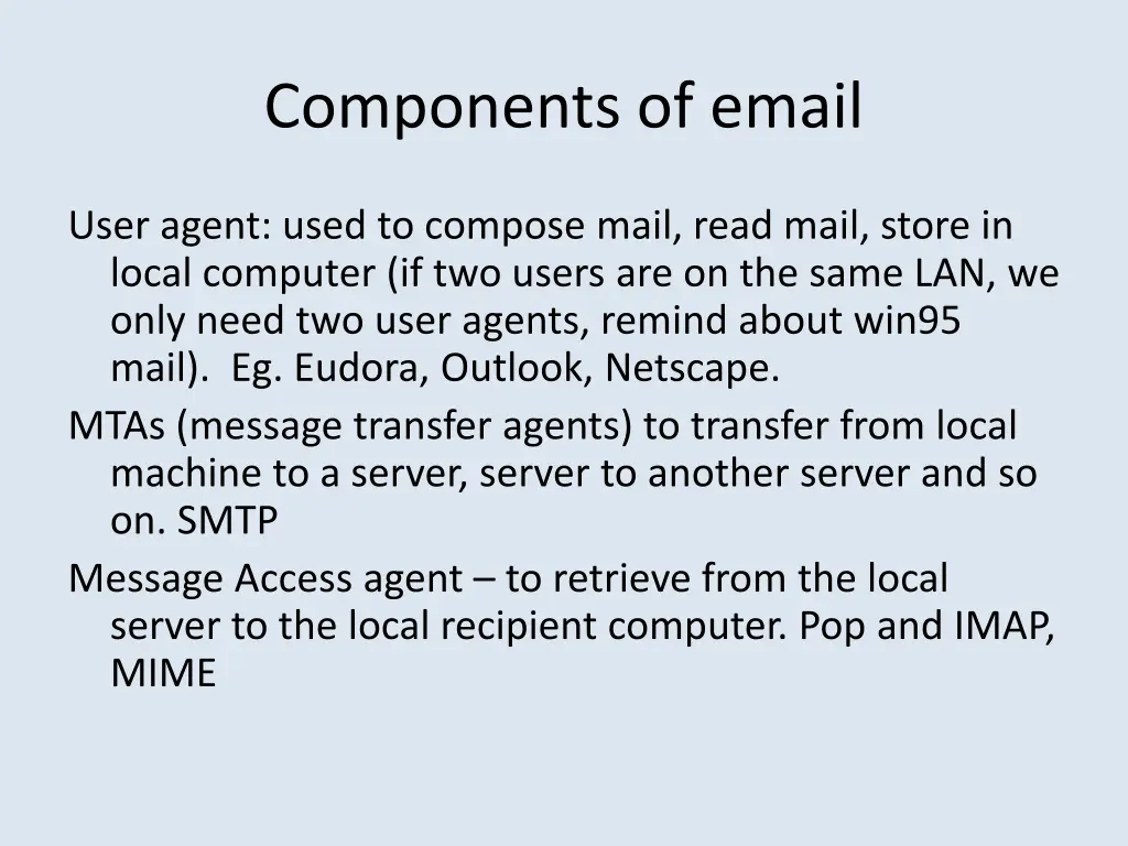 components of email