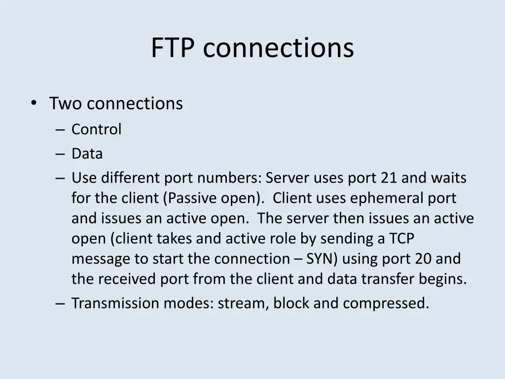 ftp connections