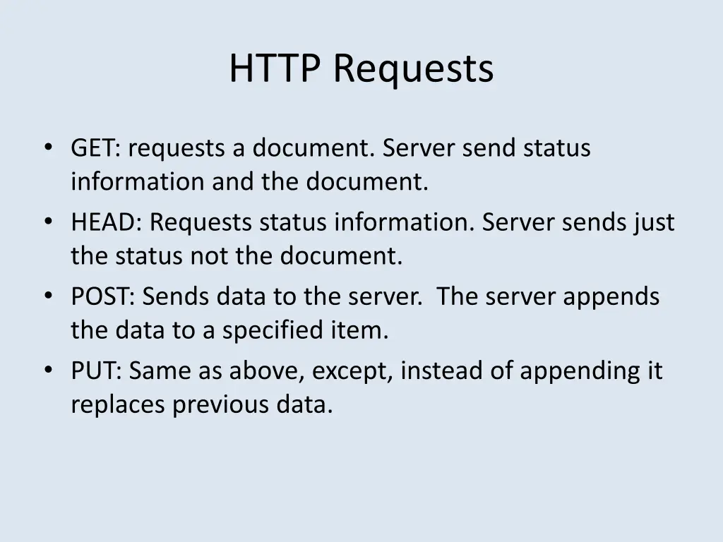 http requests