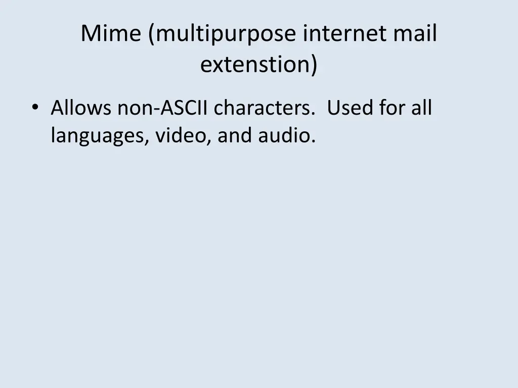 mime multipurpose internet mail extenstion