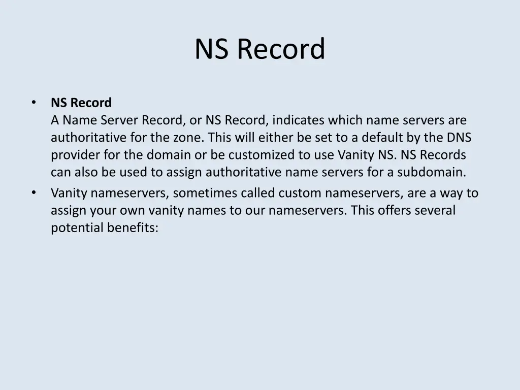 ns record