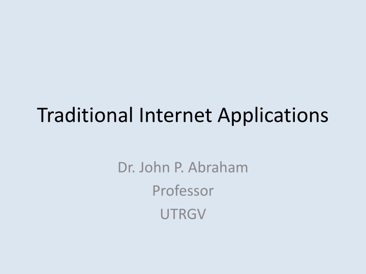 traditional internet applications