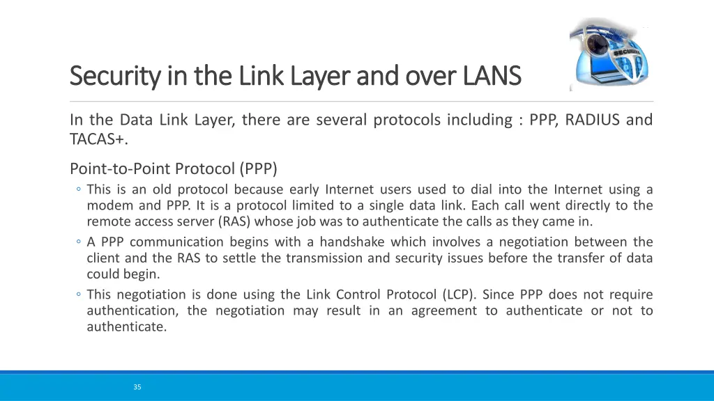 security in the link layer and over lans security