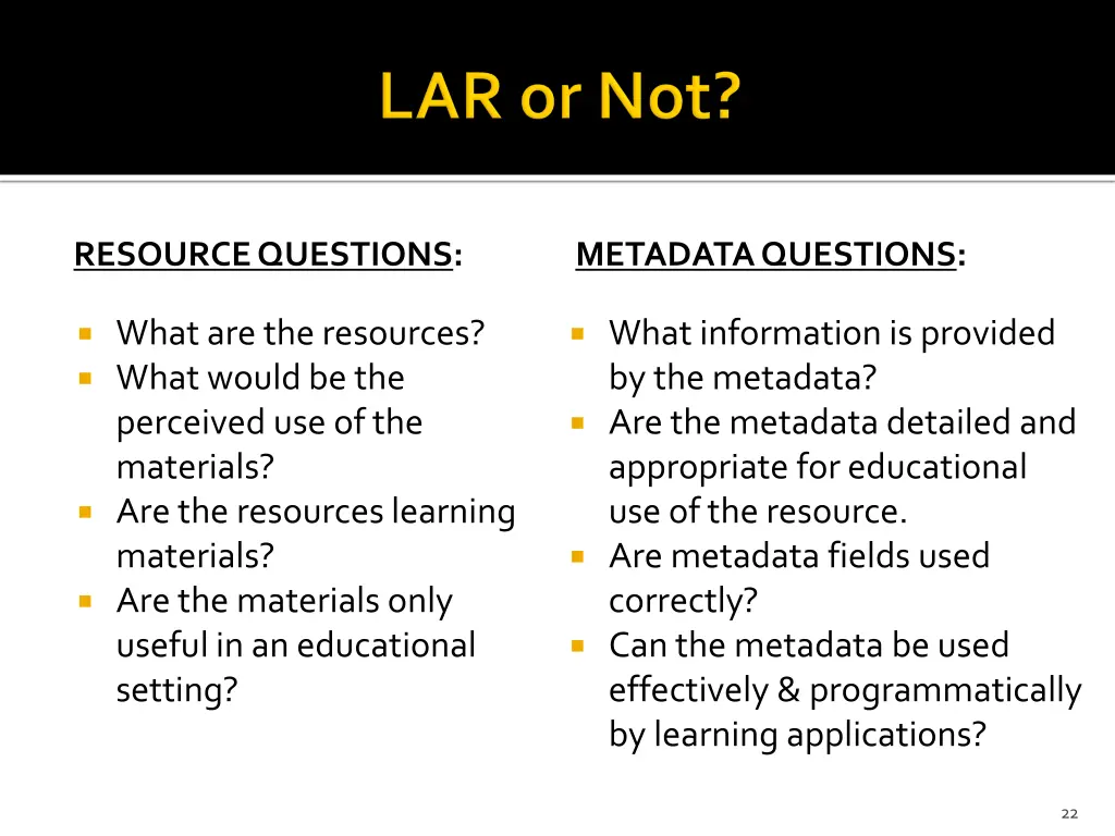 resource questions