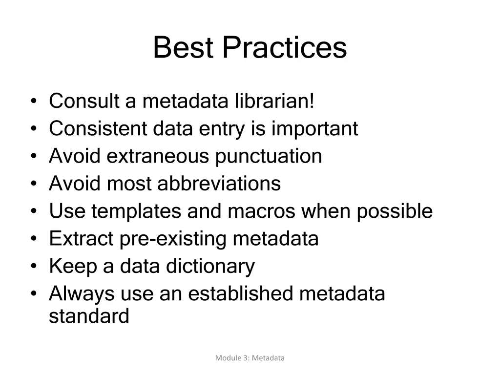best practices