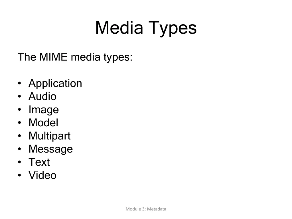media types