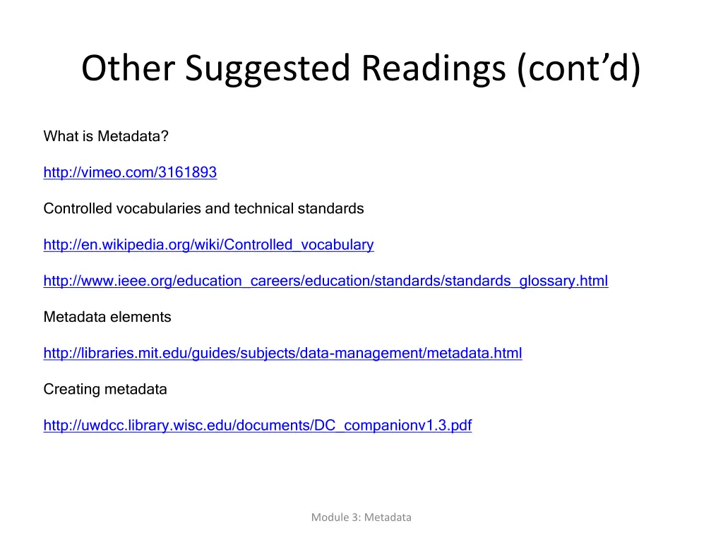 other suggested readings cont d