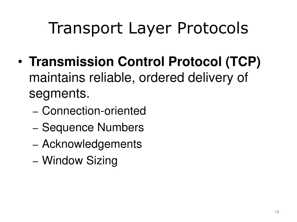 transport layer protocols