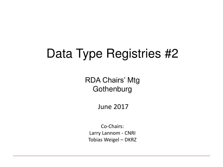 data type registries 2