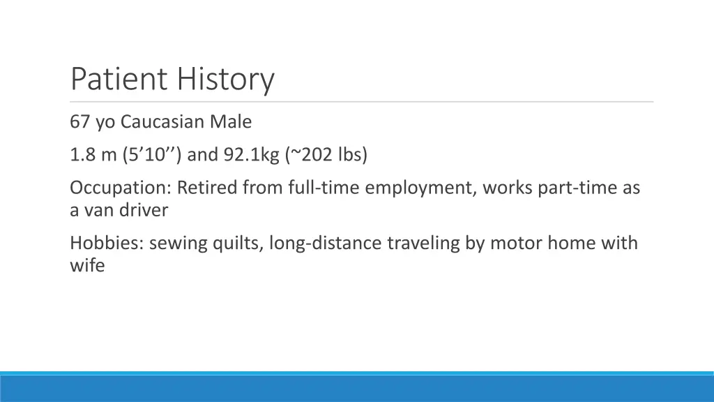 patient history