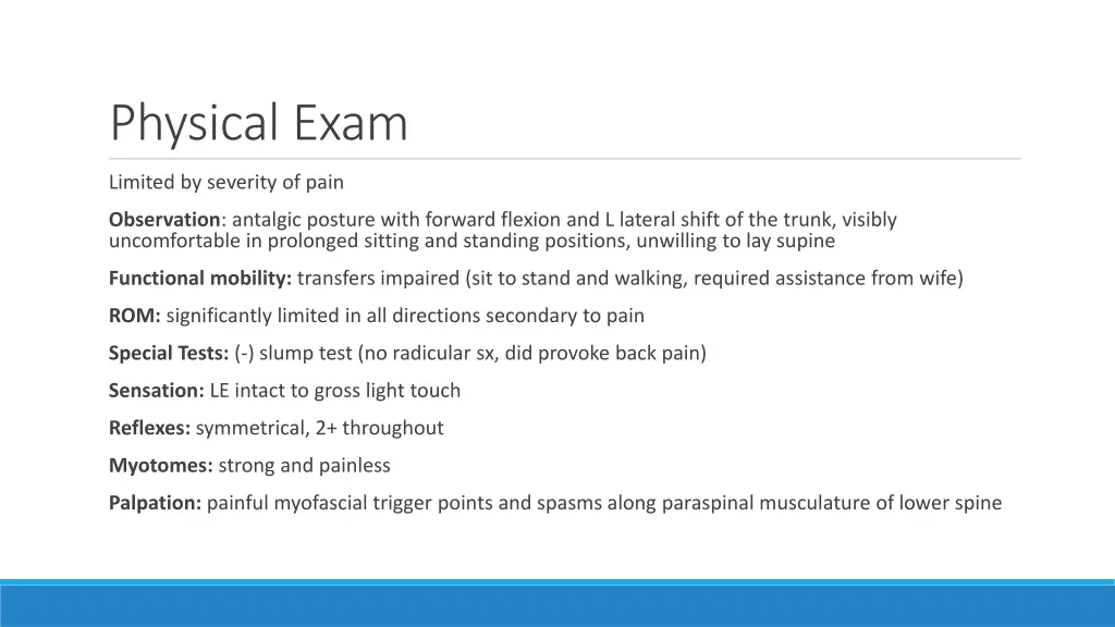 physical exam