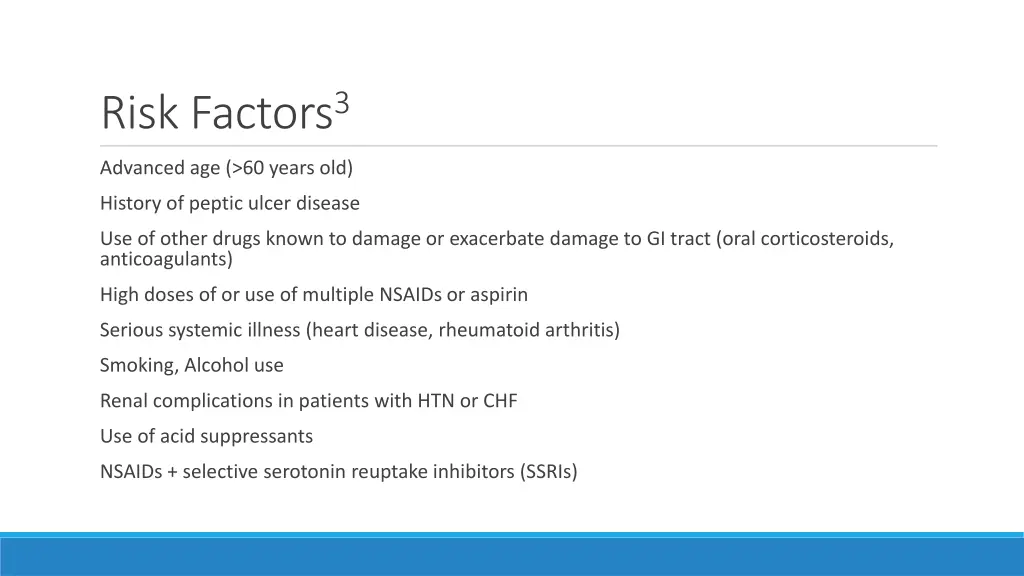 risk factors 3