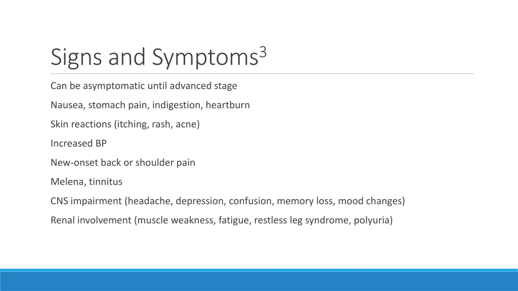 signs and symptoms 3