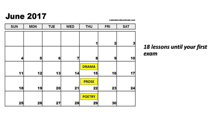 18 lessons until your first exam