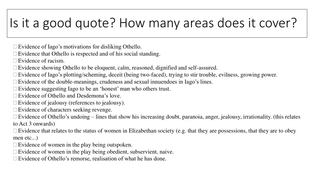is it a good quote how many areas does it cover