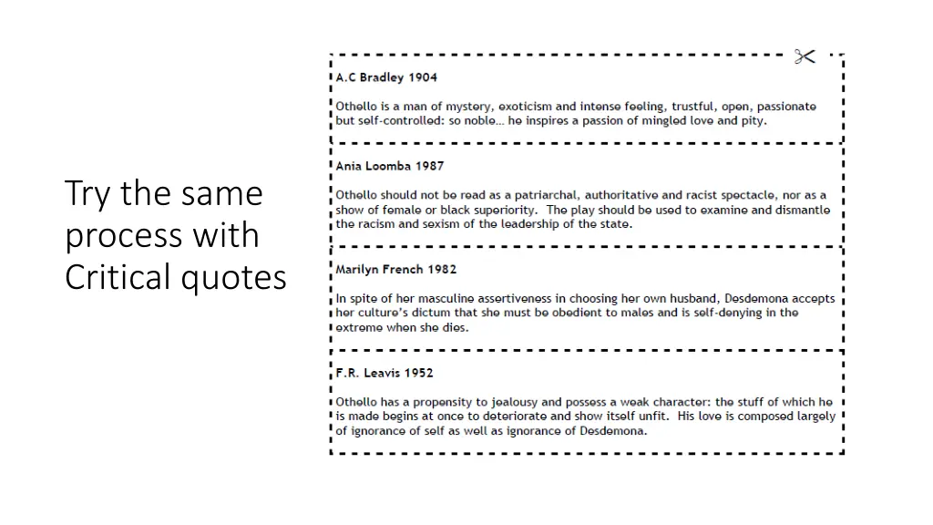 try the same process with critical quotes