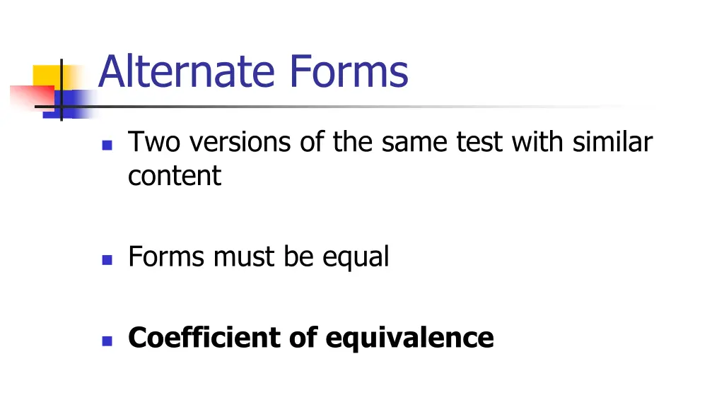 alternate forms