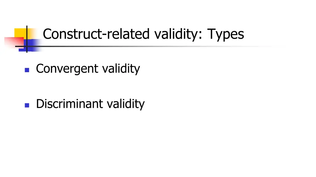 construct related validity types