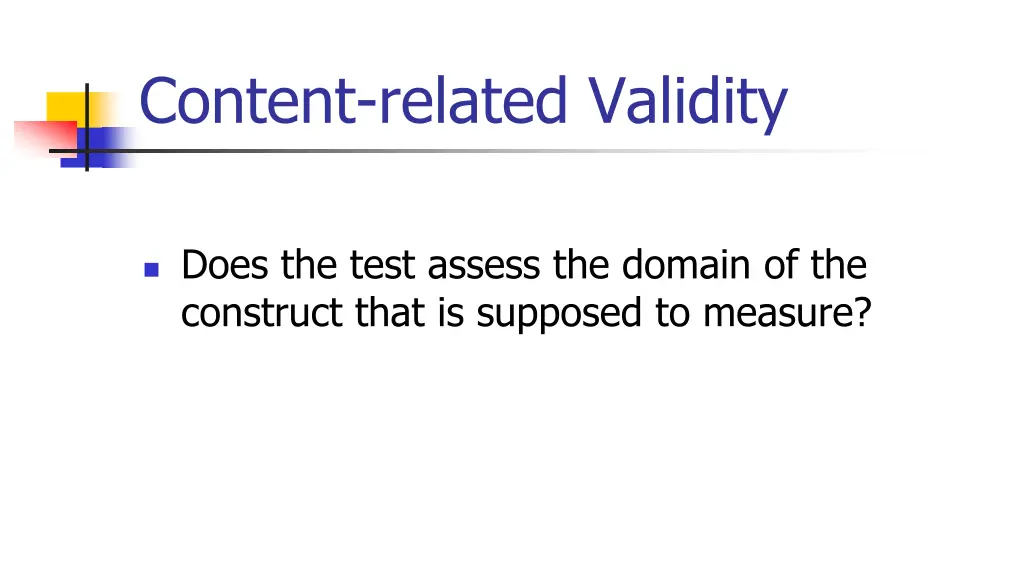 content related validity