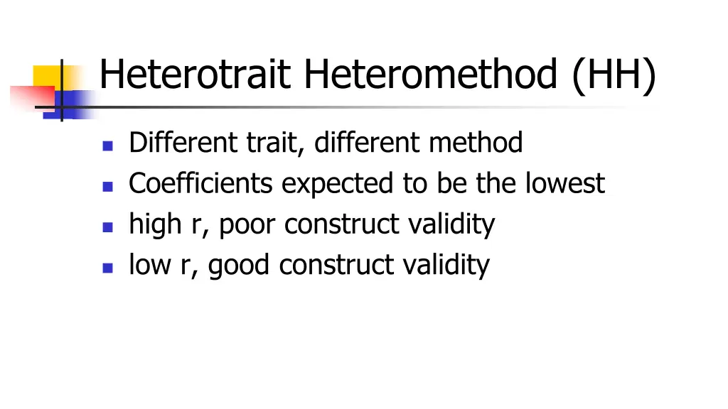 heterotrait heteromethod hh