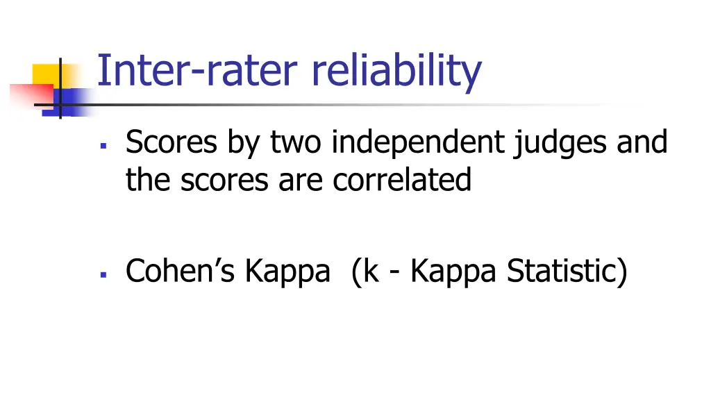 inter rater reliability 1