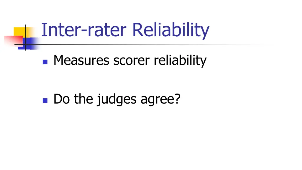 inter rater reliability