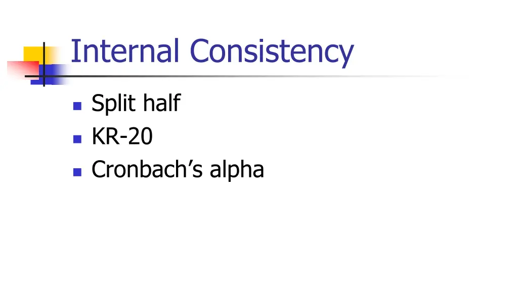 internal consistency