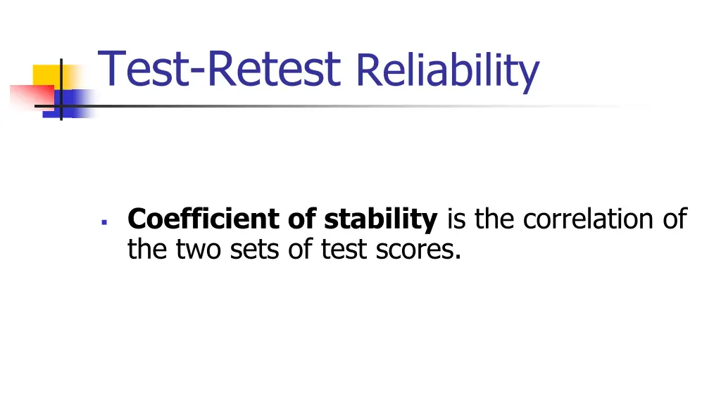 test retest reliability