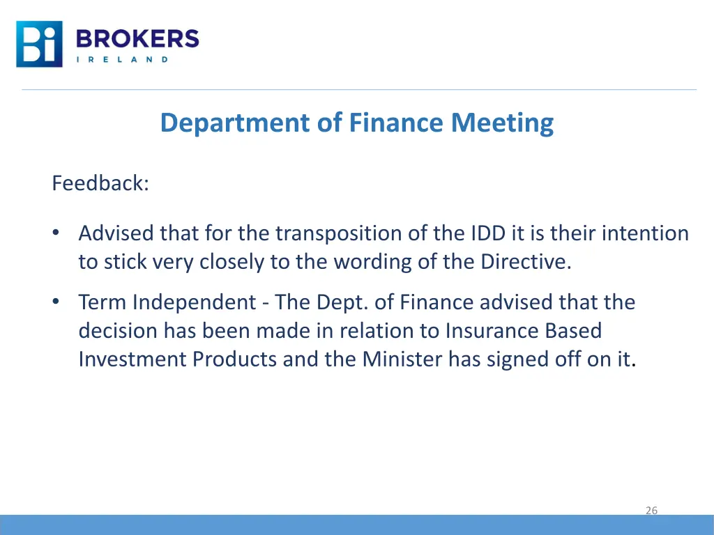 department of finance meeting