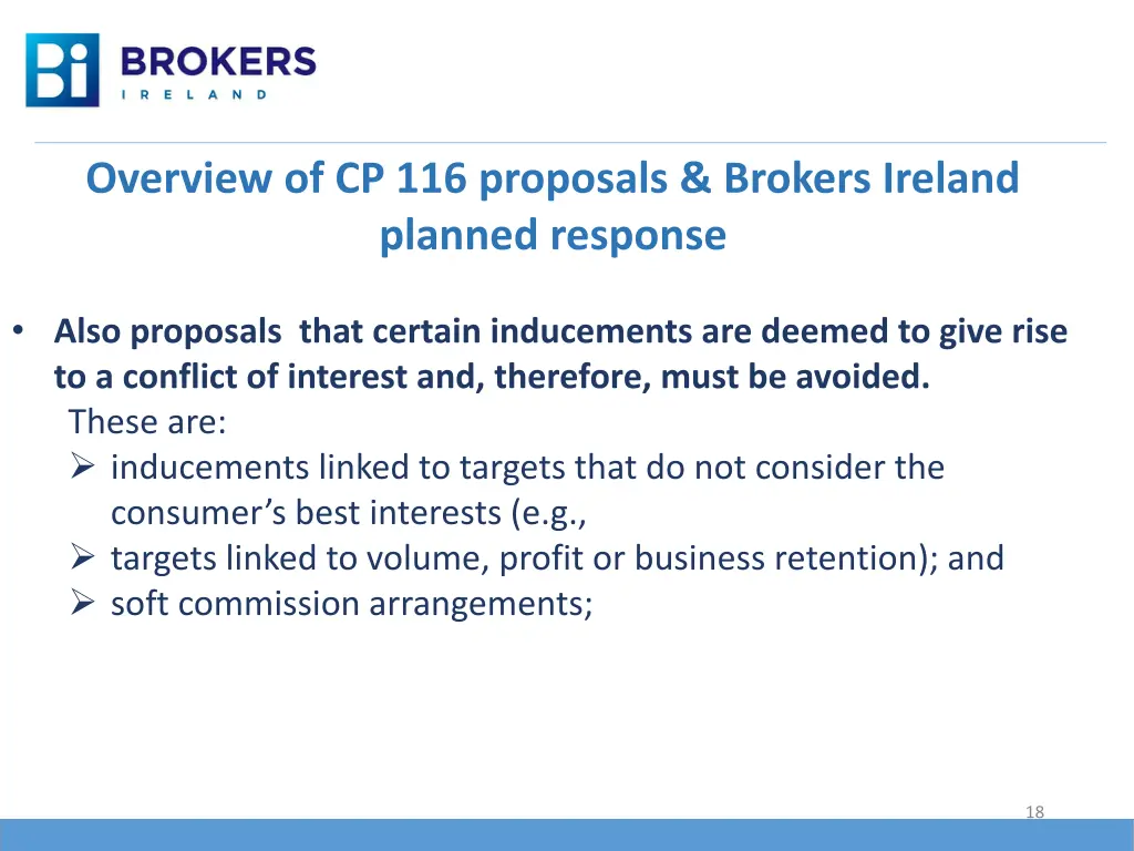 overview of cp 116 proposals brokers ireland 11