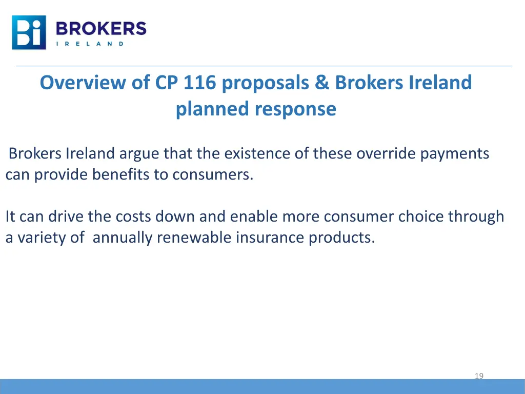 overview of cp 116 proposals brokers ireland 12
