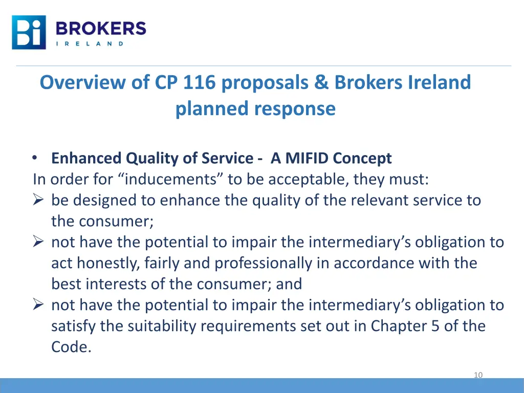 overview of cp 116 proposals brokers ireland 3