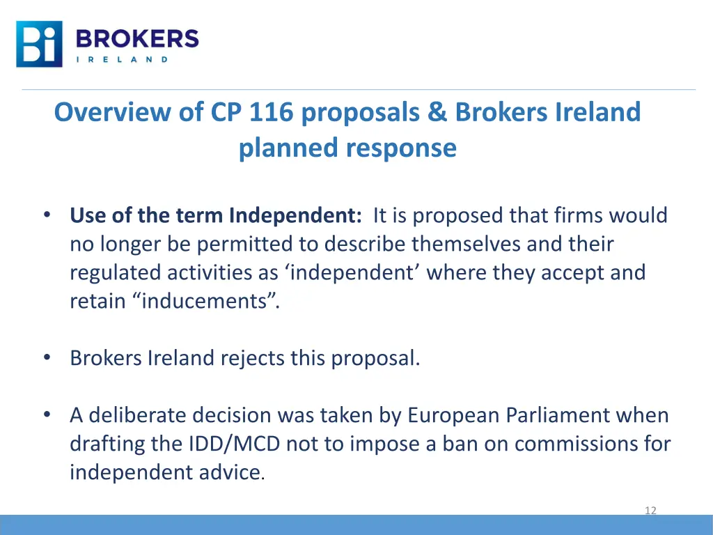 overview of cp 116 proposals brokers ireland 5