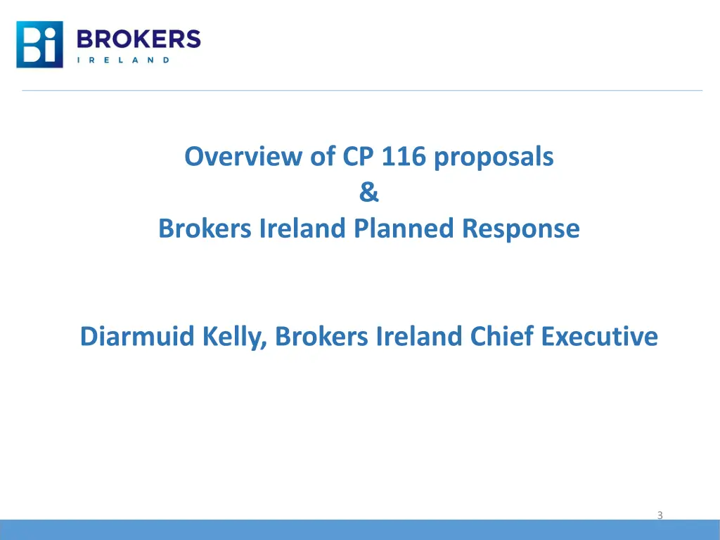 overview of cp 116 proposals brokers ireland