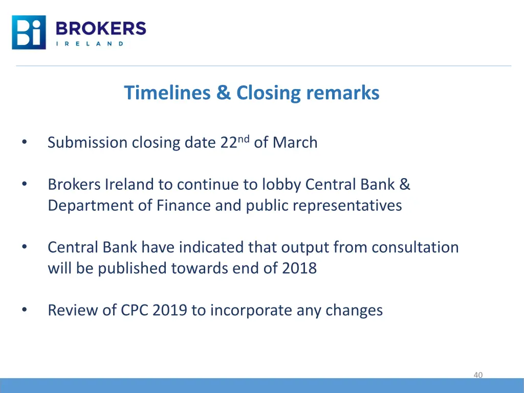 timelines closing remarks