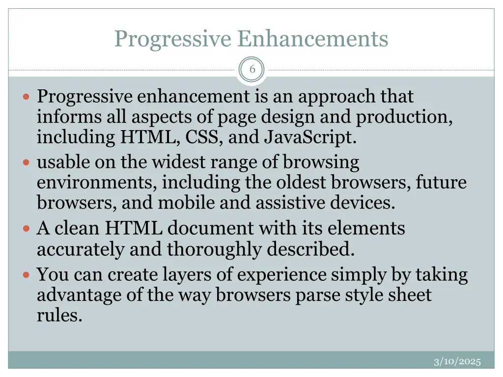 progressive enhancements
