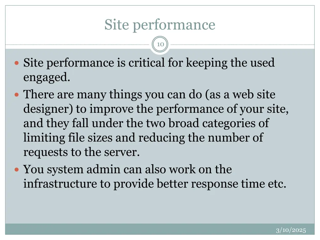 site performance