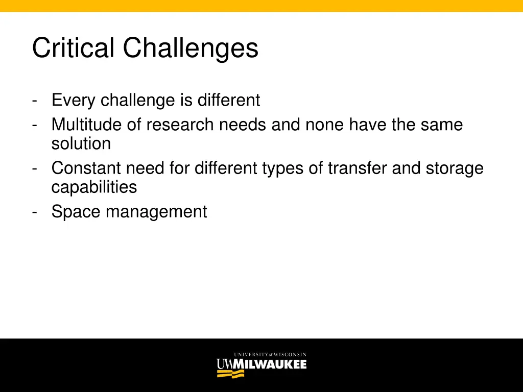 critical challenges