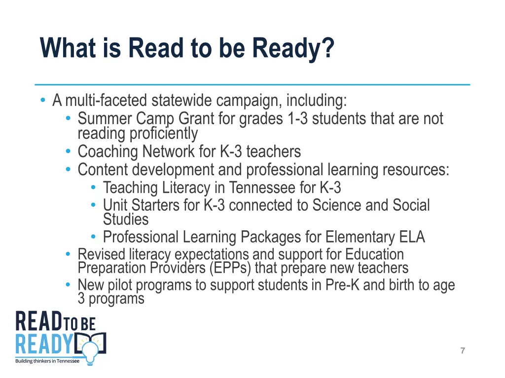 what is read to be ready