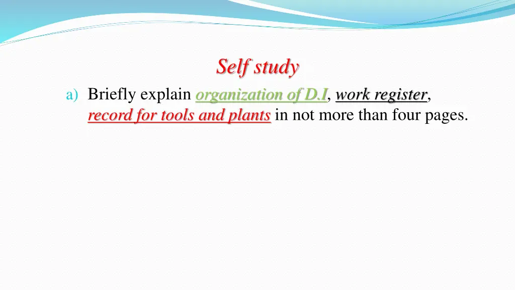 self study