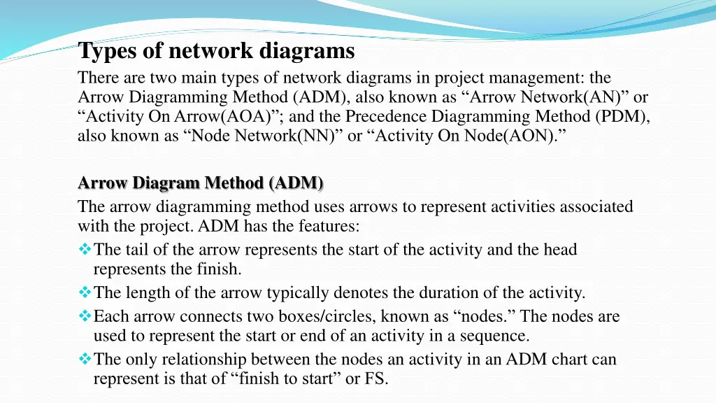 types of network diagrams there are two main